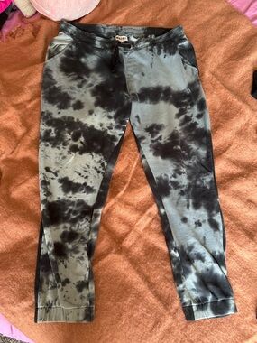 Mauby Gray Tie-Dye Drawstring Sweatpants
